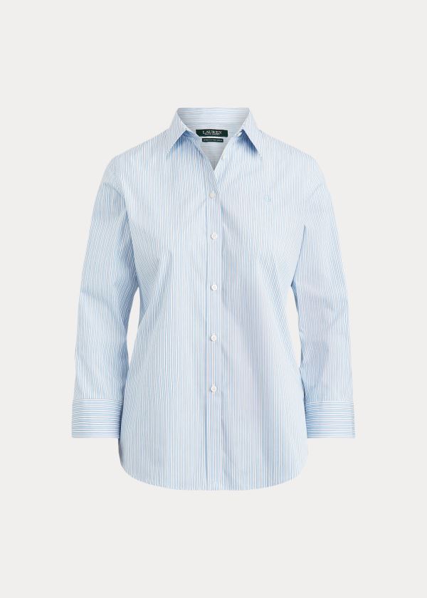 Camisa Ralph Lauren Easy Care Striped Algodão Mulher 15732-QZYL